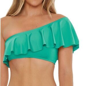 Trina Turk Monaco Ruffle One-Shoulder Bikini Top Women's Size‎ 4